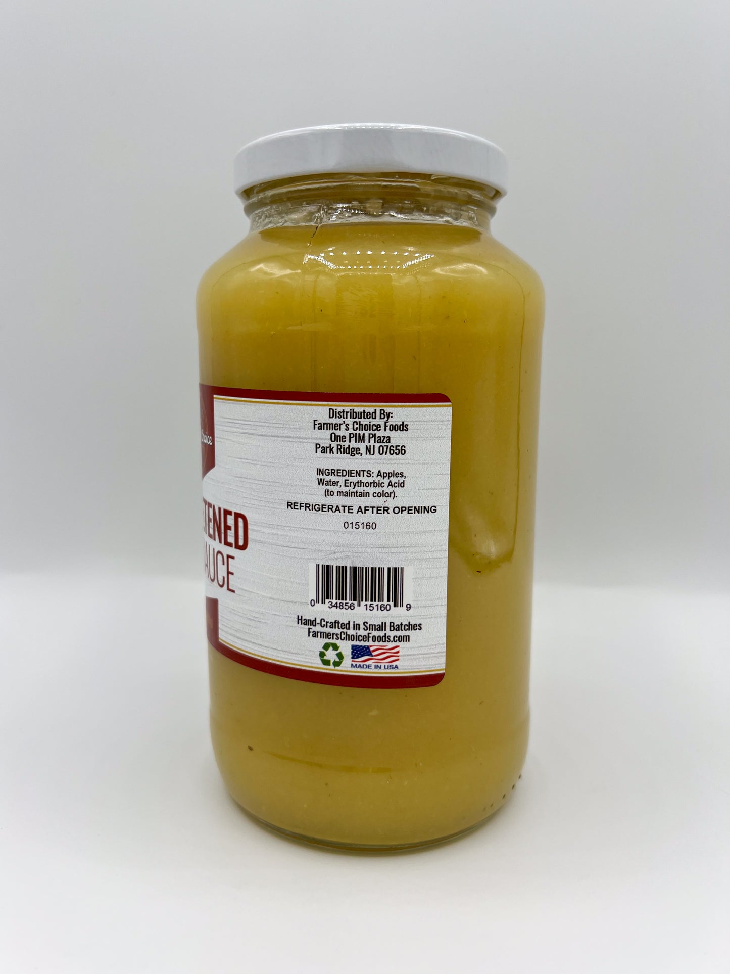 FARMER'S CHOICE 25 OZ UNSWEETENED APPLE SAUCE