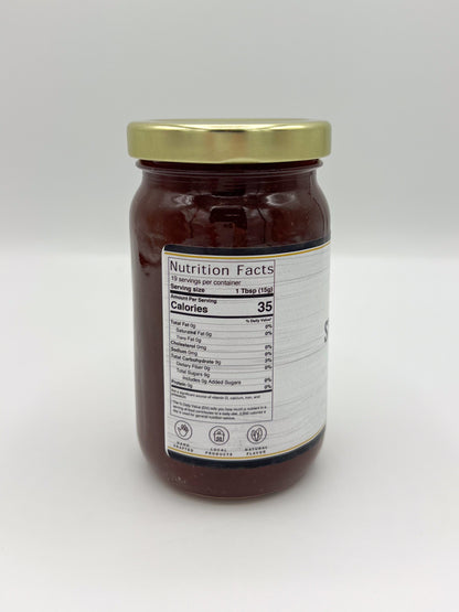 FARMER'S CHOICE 10 OZ STRAWBERRY RHUBARB PRESERVES
