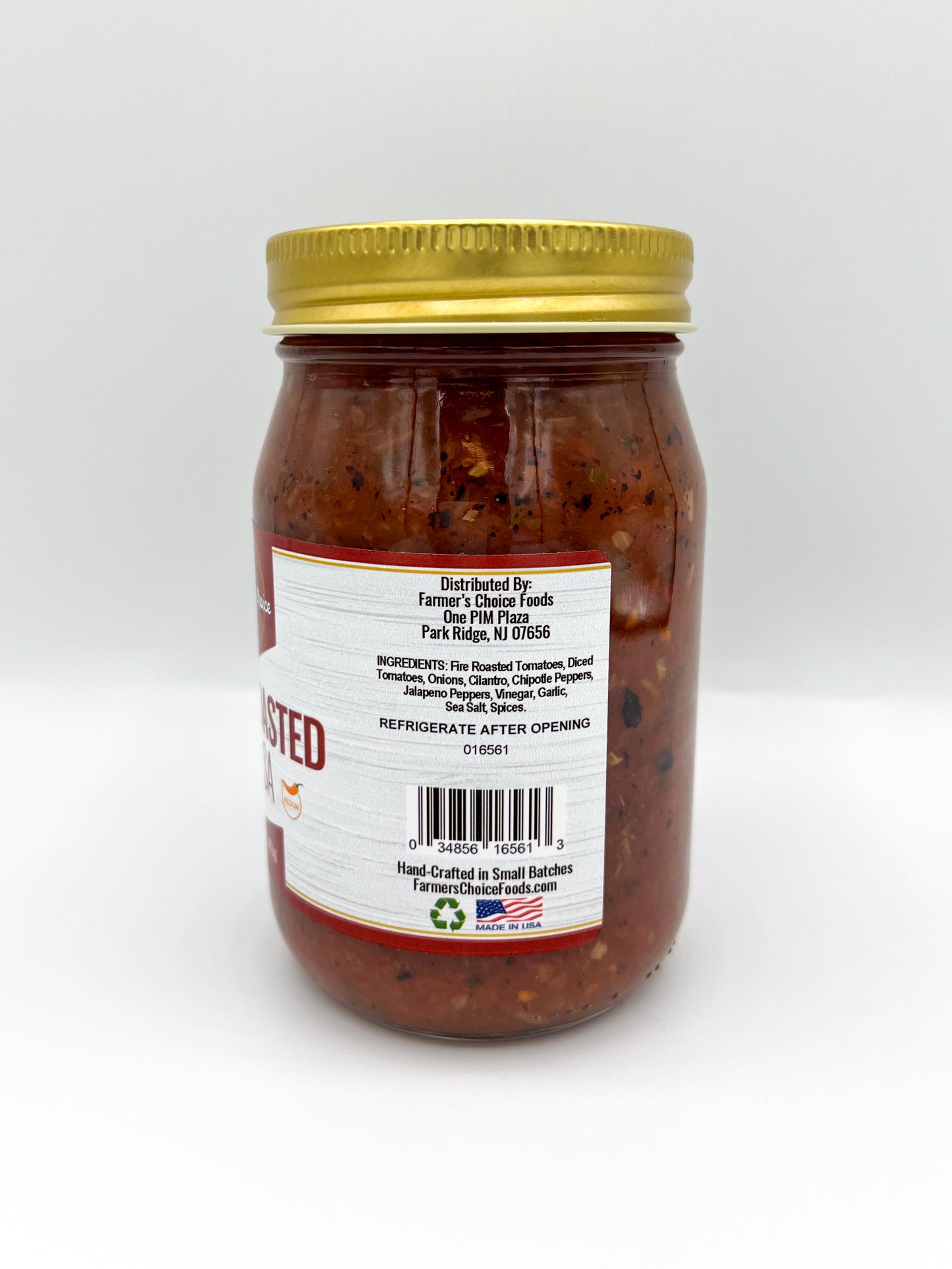 FARMER'S CHOICE 16 OZ MEDIUM FIRE-ROASTED SALSA