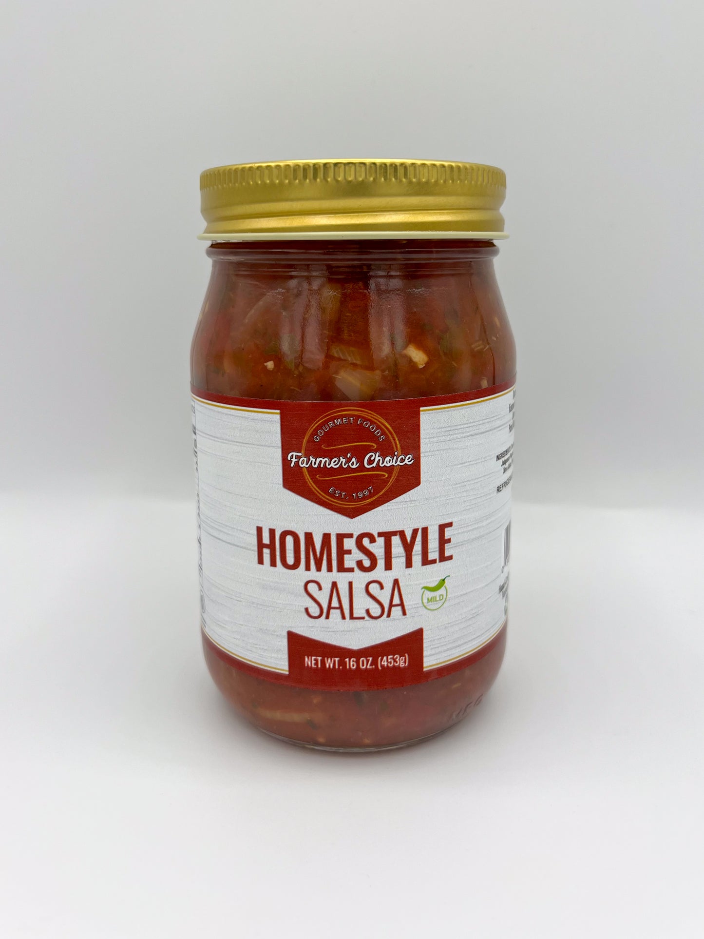 FARMER'S CHOICE 16 OZ MILD CHUNKY HOMESTYLE SALSA