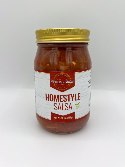 FARMER'S CHOICE 16 OZ MILD CHUNKY HOMESTYLE SALSA