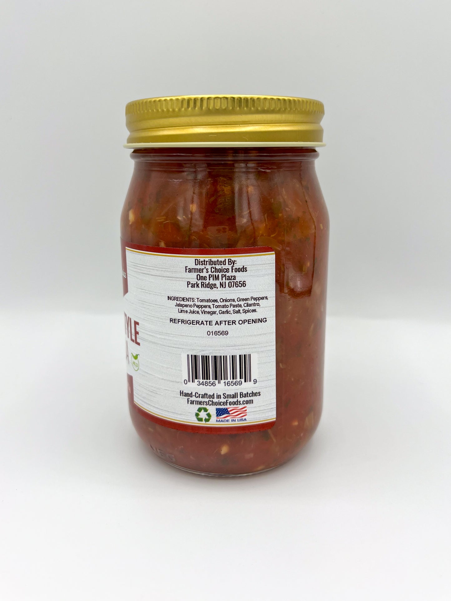 FARMER'S CHOICE 16 OZ MILD CHUNKY HOMESTYLE SALSA